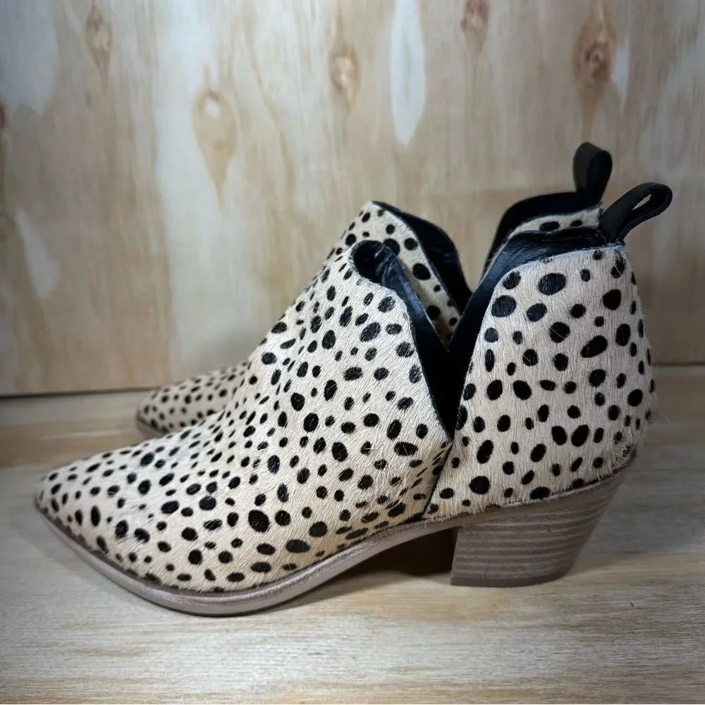 Dolce Vita Sonni Leopard Calf Hair Booties Women’s Size 7